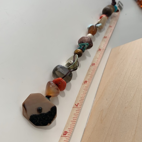 multi gemstones bracelet. Handmade 8in - Picture 8 of 8